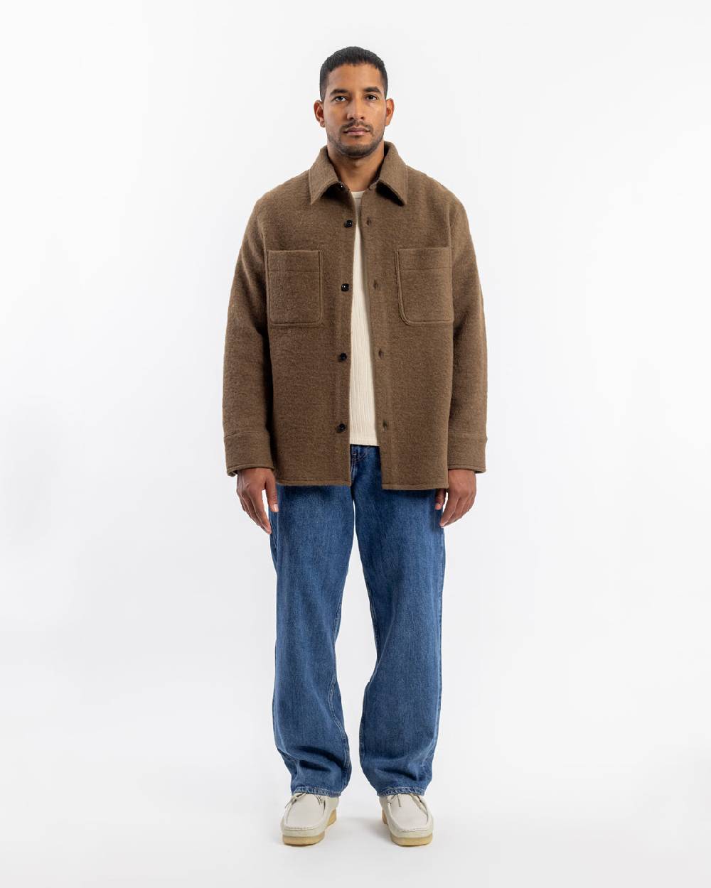 Rotholz Overshirt Bio Wollmischung - Braun Limitierter Zeitrabatt