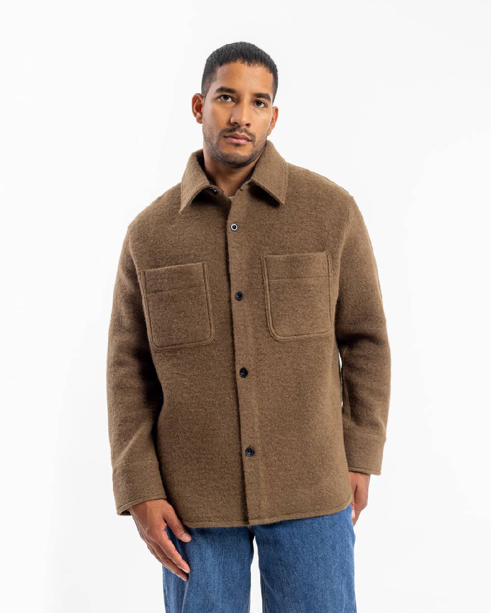 Rotholz Overshirt Bio Wollmischung - Braun Limitierter Zeitrabatt