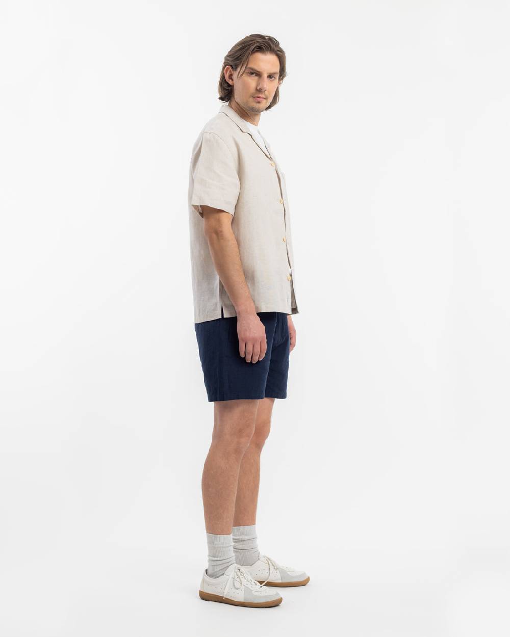 Rotholz Bowling Shirt Leinen Mix - Weiß Fabrikpreis