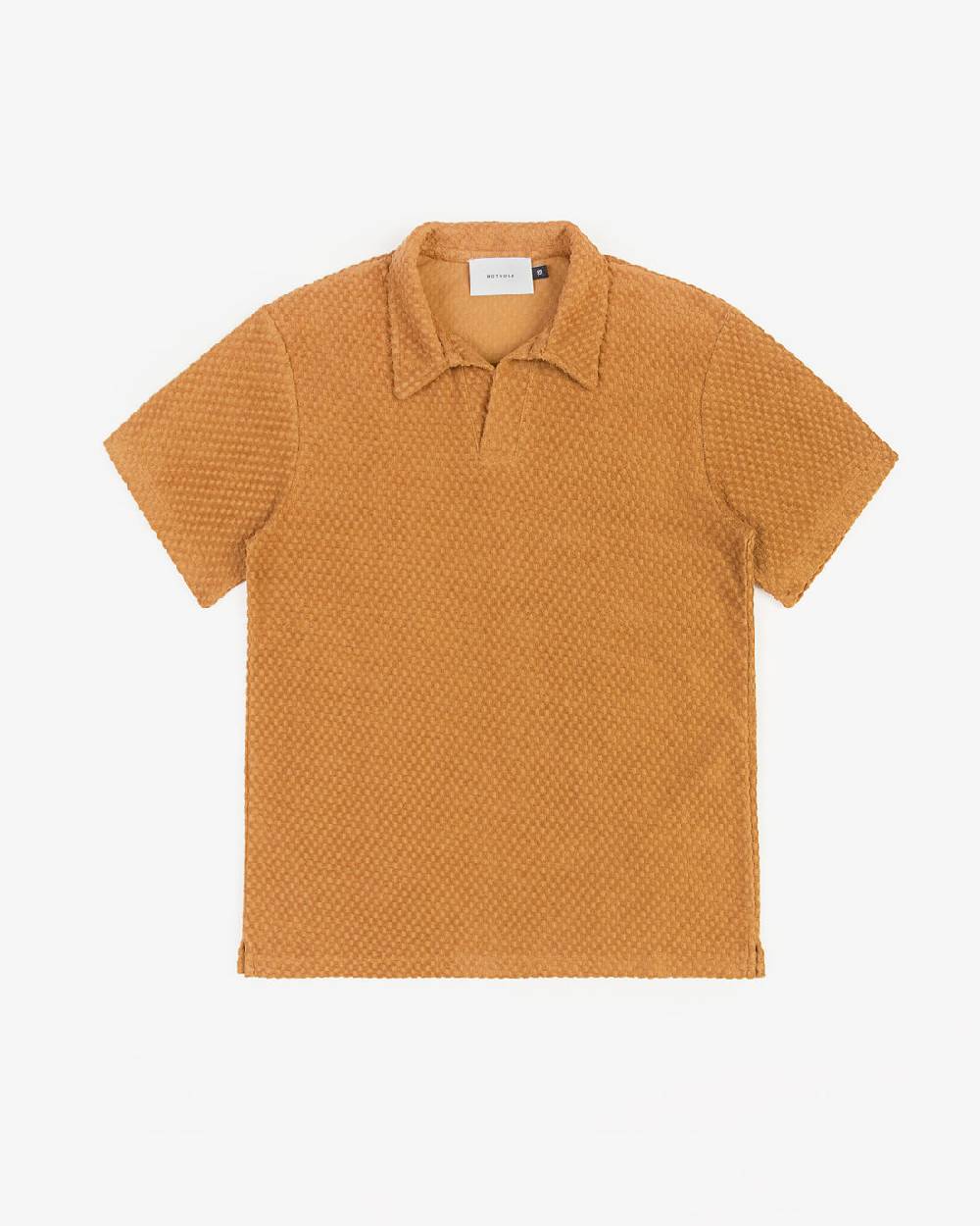 Rotholz Frottee Polo Bio Baumwolle - Karamell Günstig kaufen