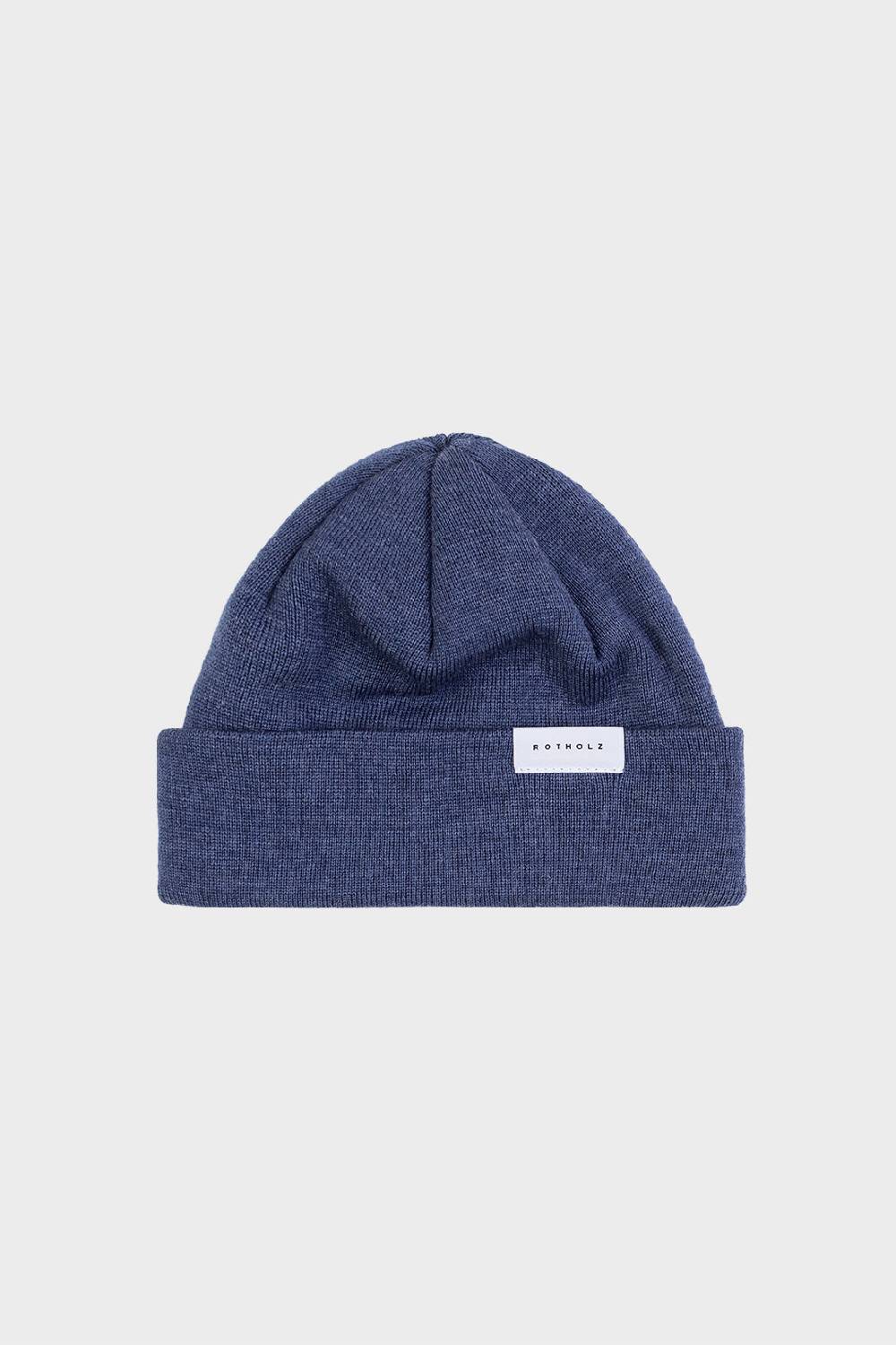Rotholz Kurze Mütze Merino Fein - Blau Saisonschlussverkauf