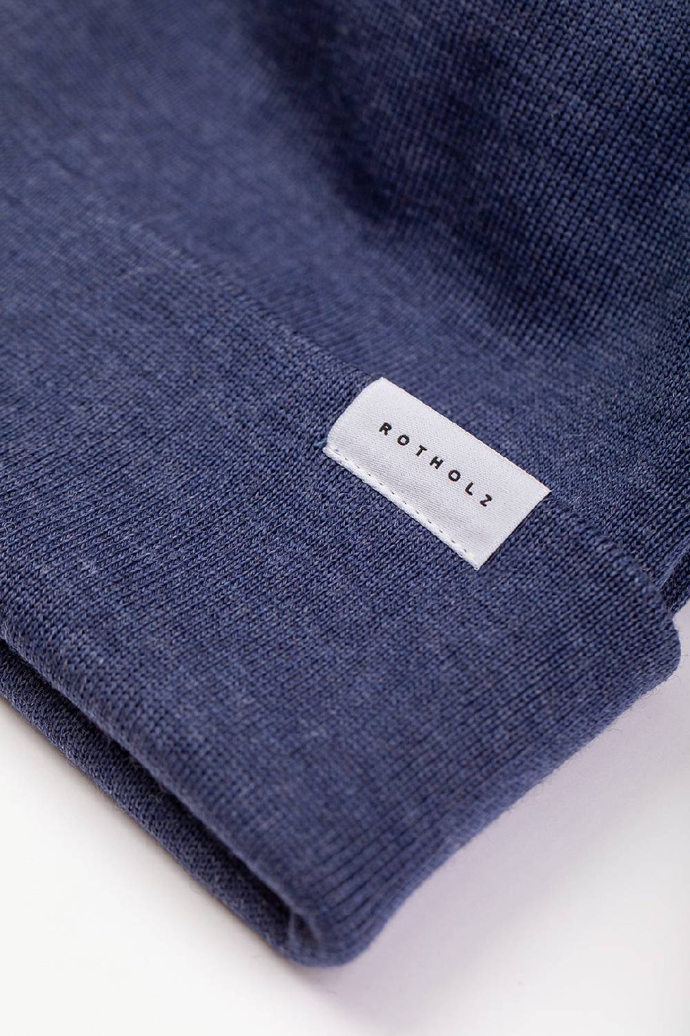 Rotholz Kurze Mütze Merino Fein - Blau Saisonschlussverkauf