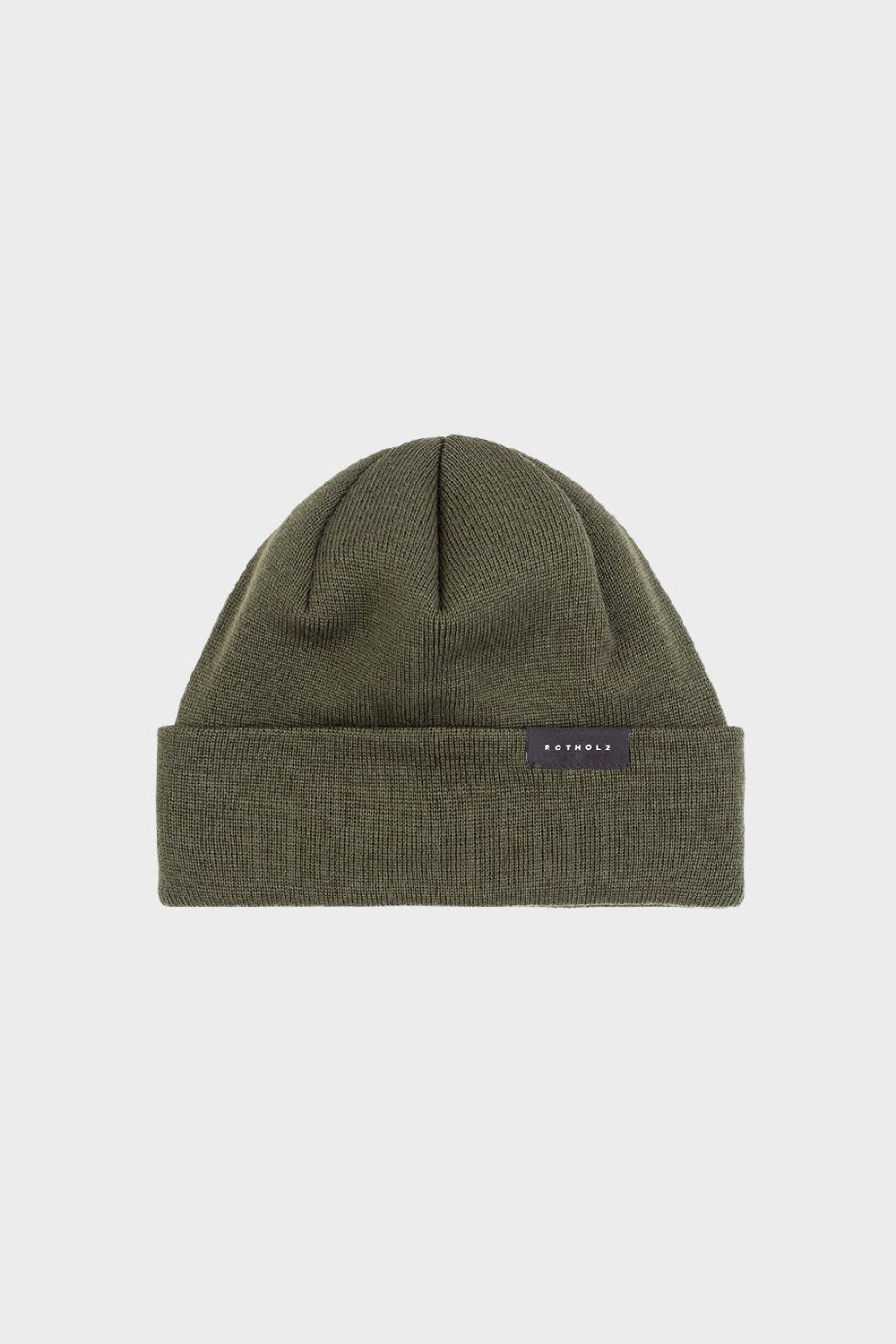 Rotholz Kurze Mütze Merino Fein - Olive Weihnachtsangebot