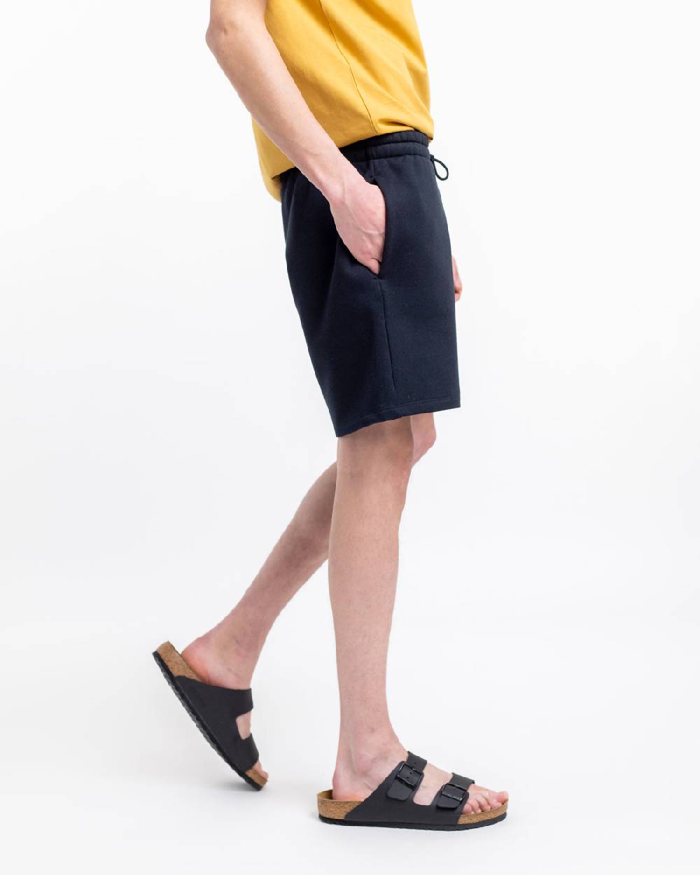 Rotholz Logo Sweatshorts aus Bio-Baumwolle Schwarz Muttertagsangebot