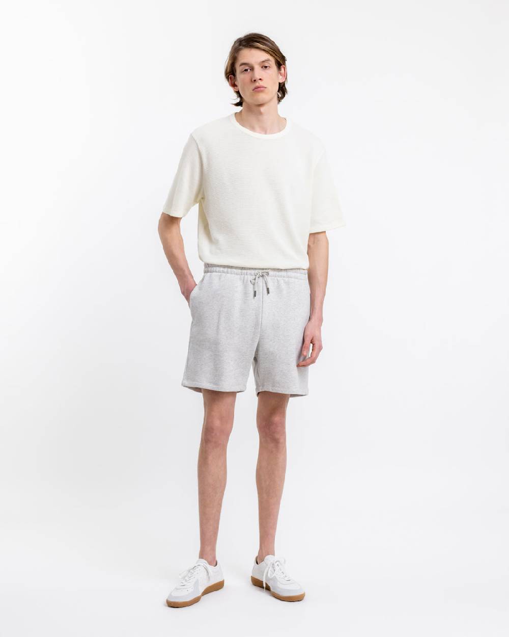 Rotholz Logo Sweatshorts aus Bio-Baumwolle Grau Vatertagsangebot