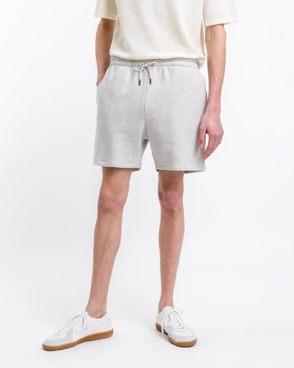 Rotholz Logo Sweatshorts aus Bio-Baumwolle Grau Vatertagsangebot