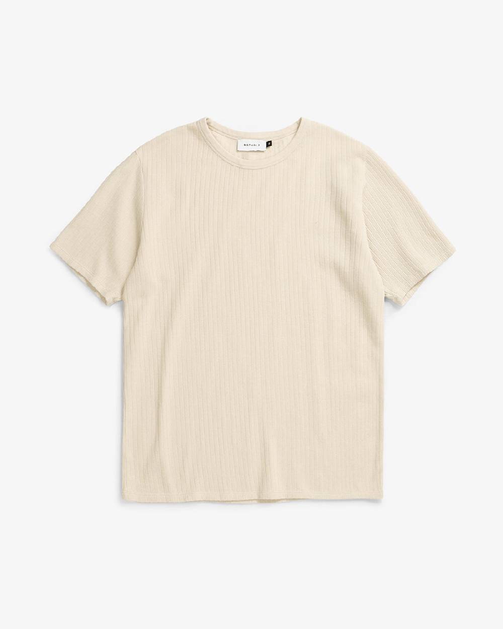 Rotholz Schweres Geripptes T-Shirt Bio Baumwolle - Sand Neuheiten