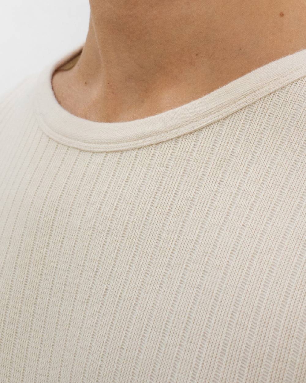 Rotholz Schweres Geripptes T-Shirt Bio Baumwolle - Sand Neuheiten