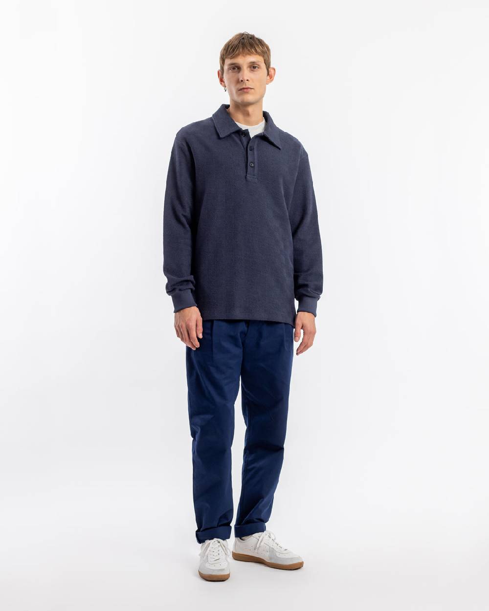 Rotholz Polo Jersey Bio Baumwolle - Dunkelblau Saisonale Angebote