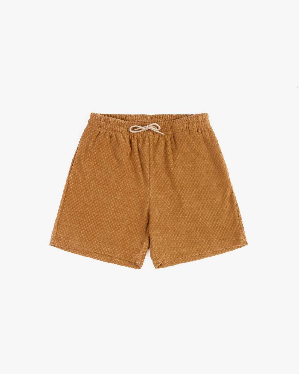 Rotholz Kurze Frottee Hose Bio Baumwolle - Karamell Wochenangebot