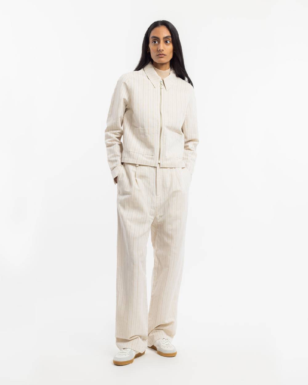 Rotholz Kurze Jacke Leinen Mix - Creme Bis zu 50% Rabatt