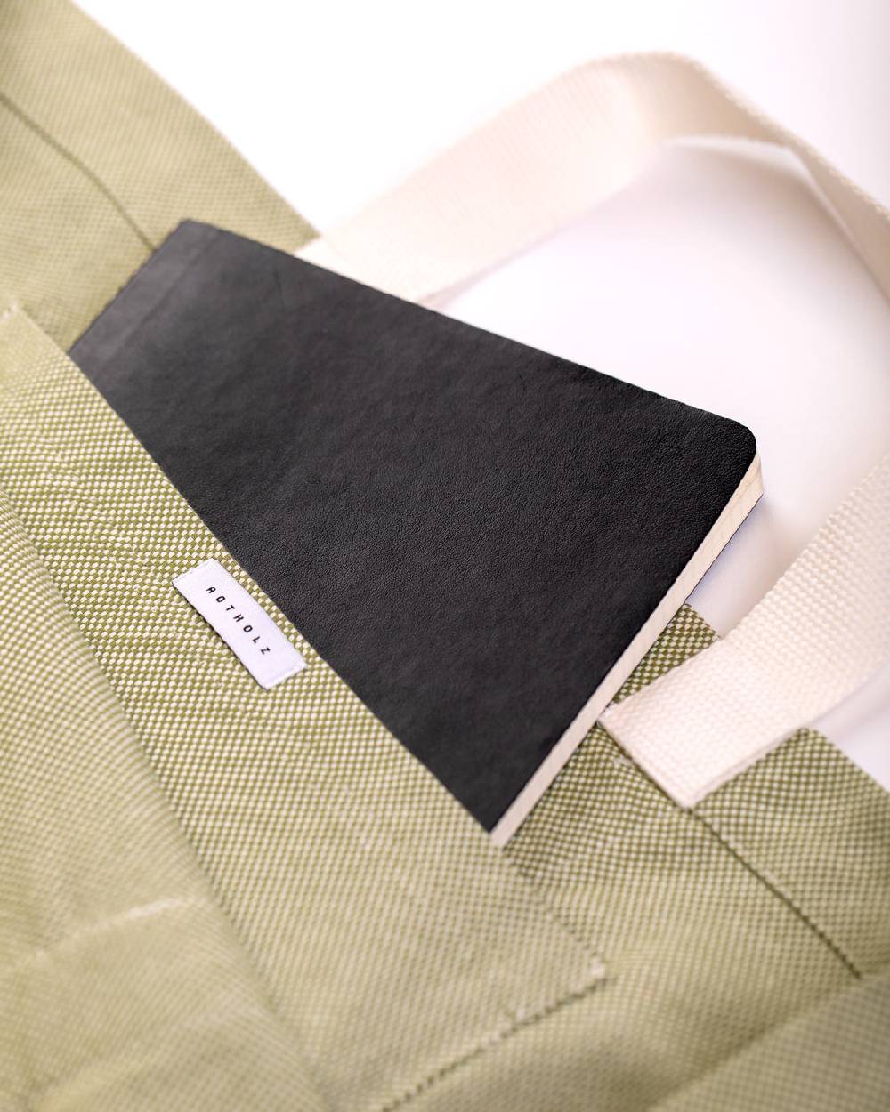 Rotholz Weekend Tote Bag aus Bio Canvas Grün Sonderangebot der Fabrik