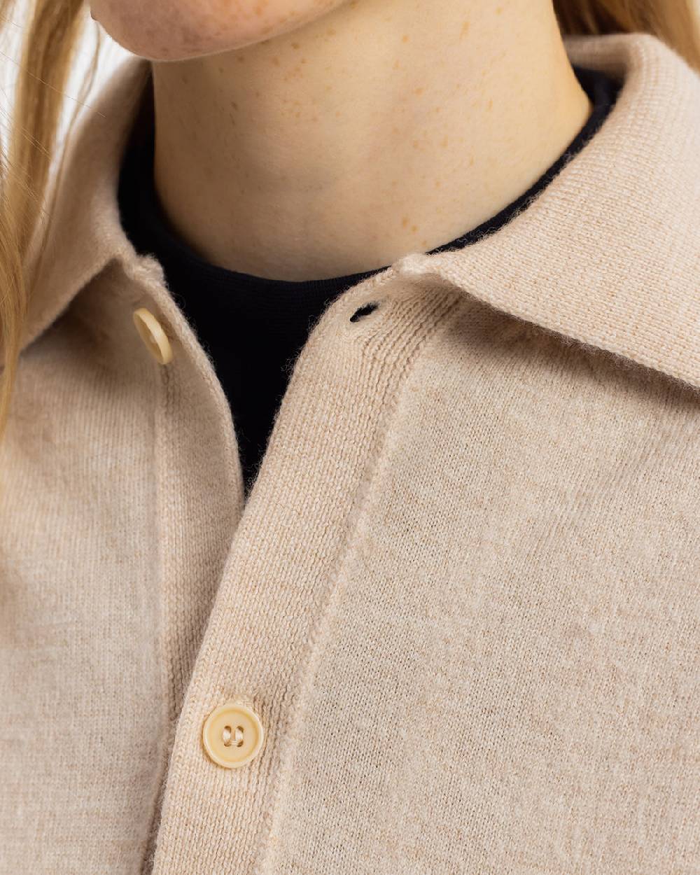 Rotholz Strick Shirt Merinowolle - Sand 50% Rabatt mit kostenlosem Versand