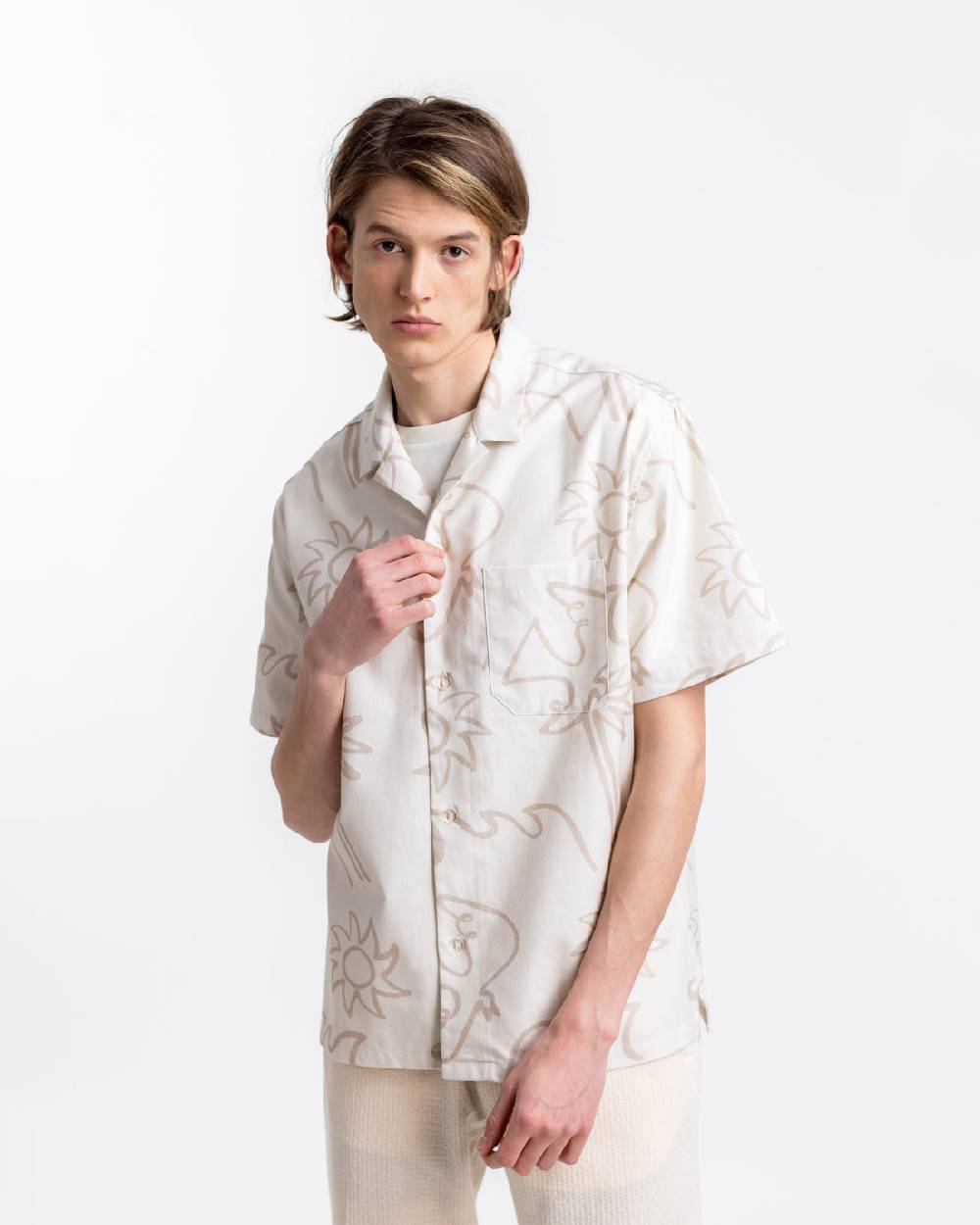 Rotholz Beachside Bowling Hemd Off-White zollfrei