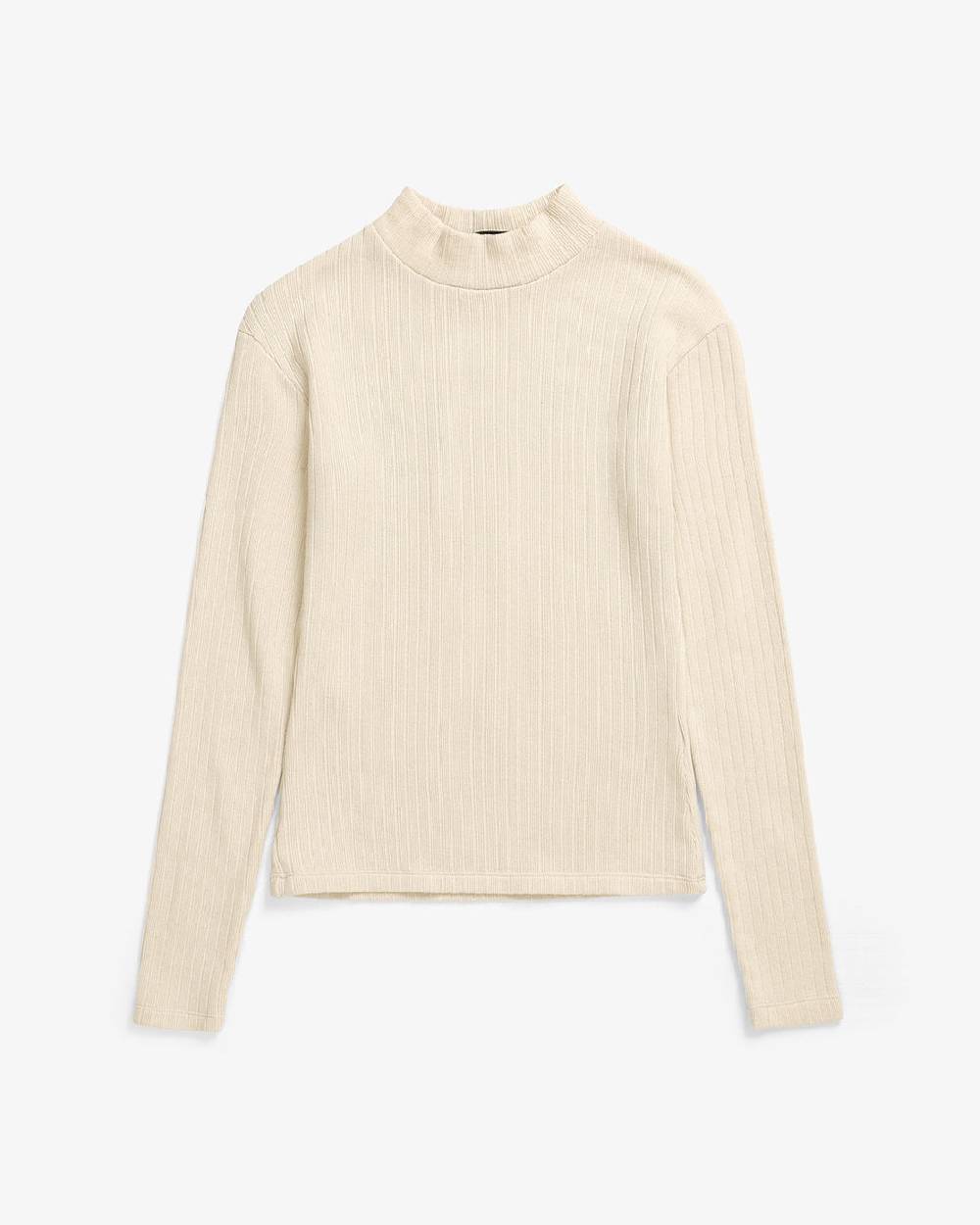 Rotholz Schweres Mockneck Longsleeve Bio Baumwolle - Sand Günstiger Verkauf