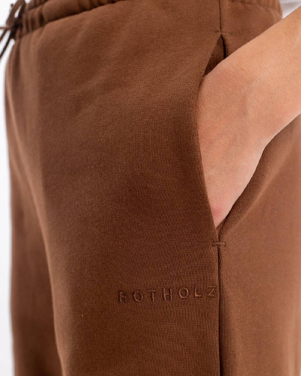 Rotholz Logo Sweatpants Bio Baumwolle - Braun Begrenztes Angebot