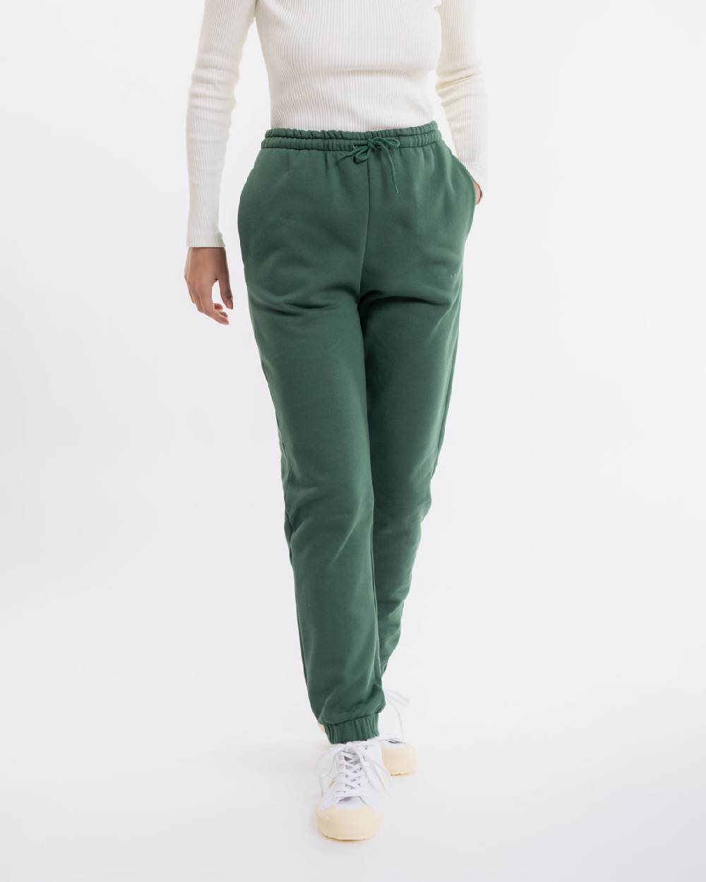 Rotholz Logo Sweatpants aus Bio-Baumwolle Grün Exklusivangebot