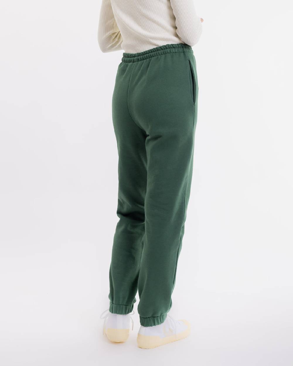 Rotholz Logo Sweatpants aus Bio-Baumwolle Grün Exklusivangebot