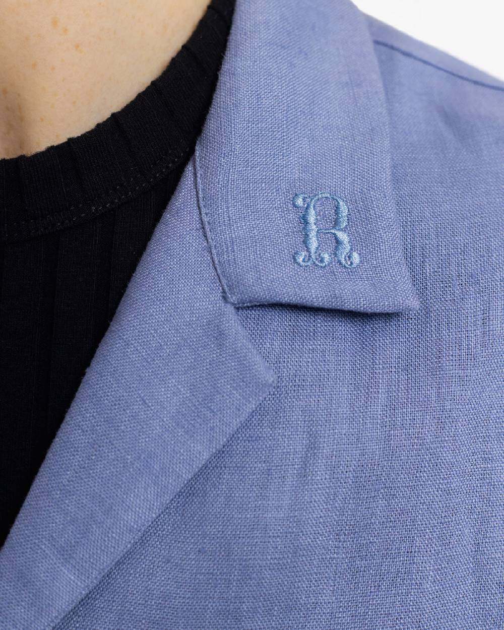 Rotholz Bowling Shirt Leinen Mix - Hellblau Neueste Mode