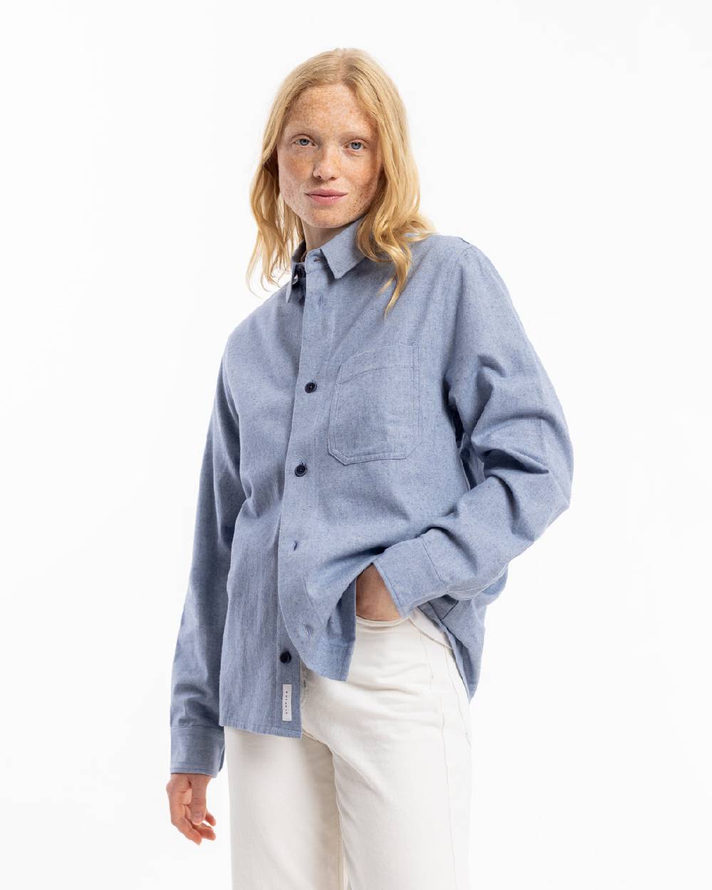 Rotholz Hemd Bio Baumwolle - Denim Blau Exklusive Angebote