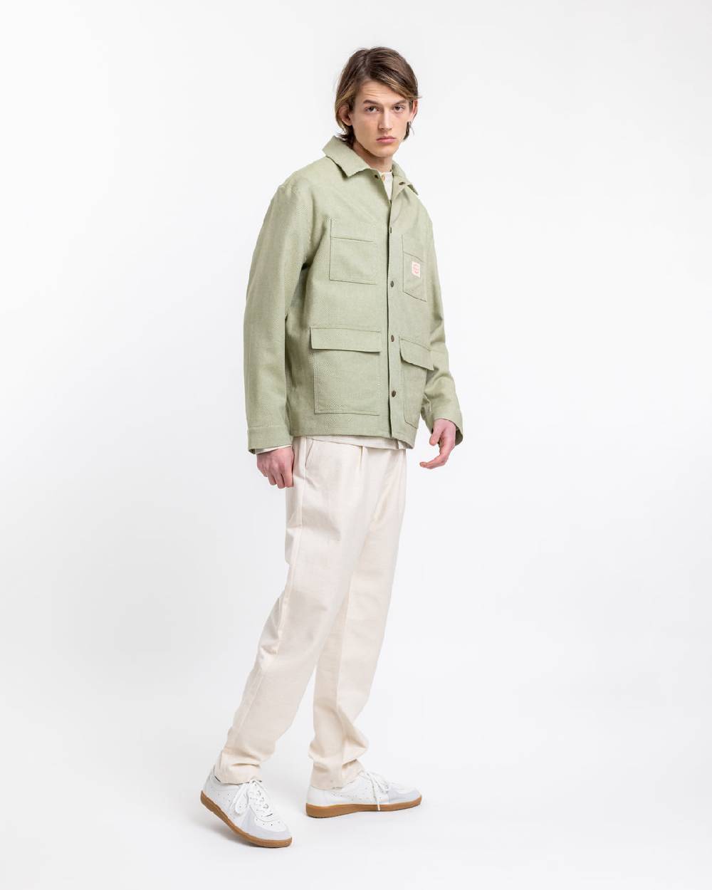 Rotholz Leichte Jacke aus Bio Canvas Grün Kariert Neueste Stile