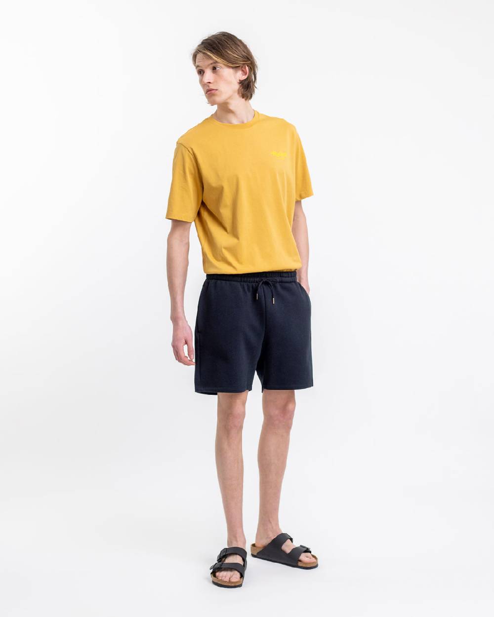 Rotholz Logo Sweatshorts aus Bio-Baumwolle Schwarz Zeitbegrenzte Promotion