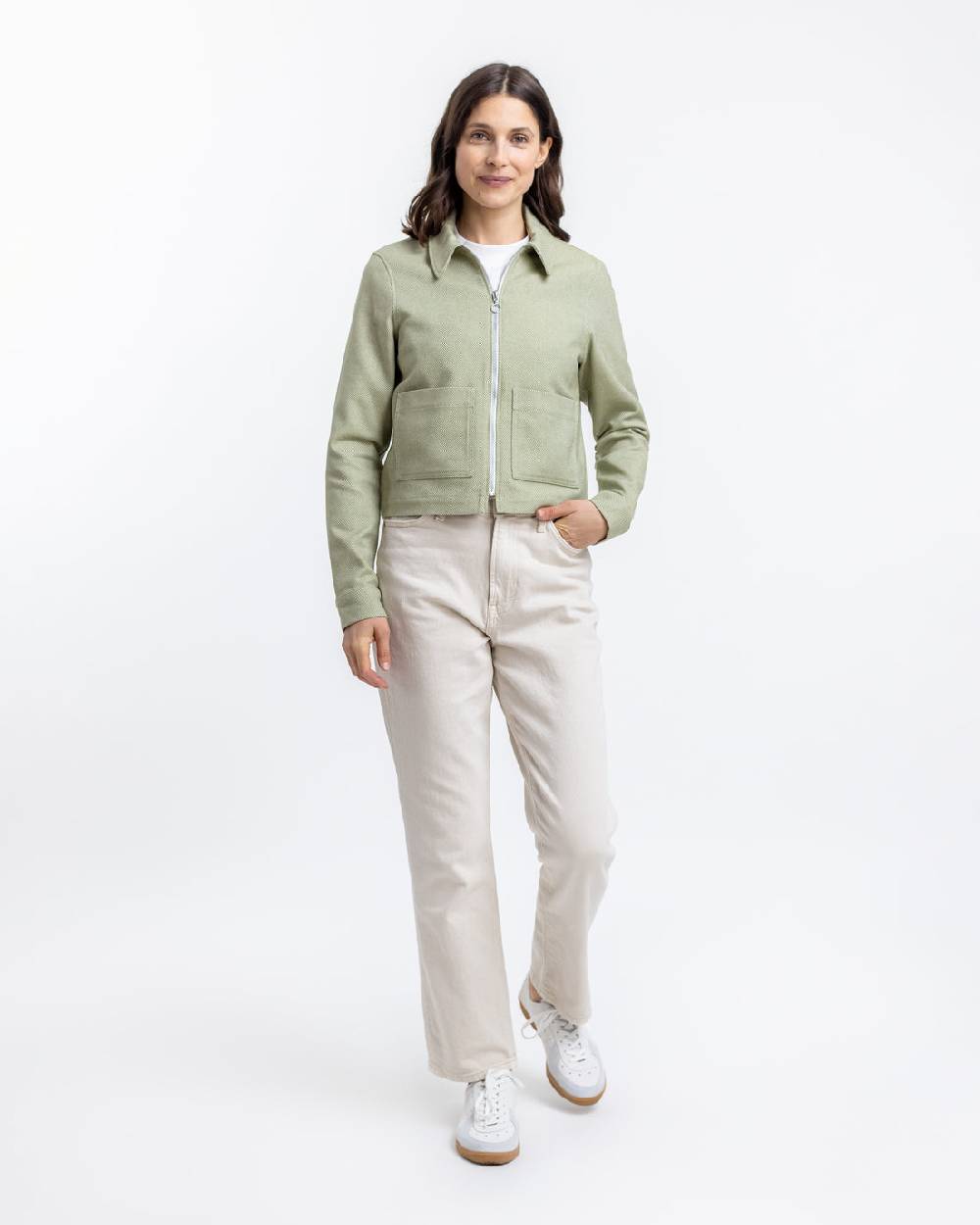 Rotholz Kurze Jacke aus Bio Canvas Grün Kariert Bis zu 60% Rabatt
