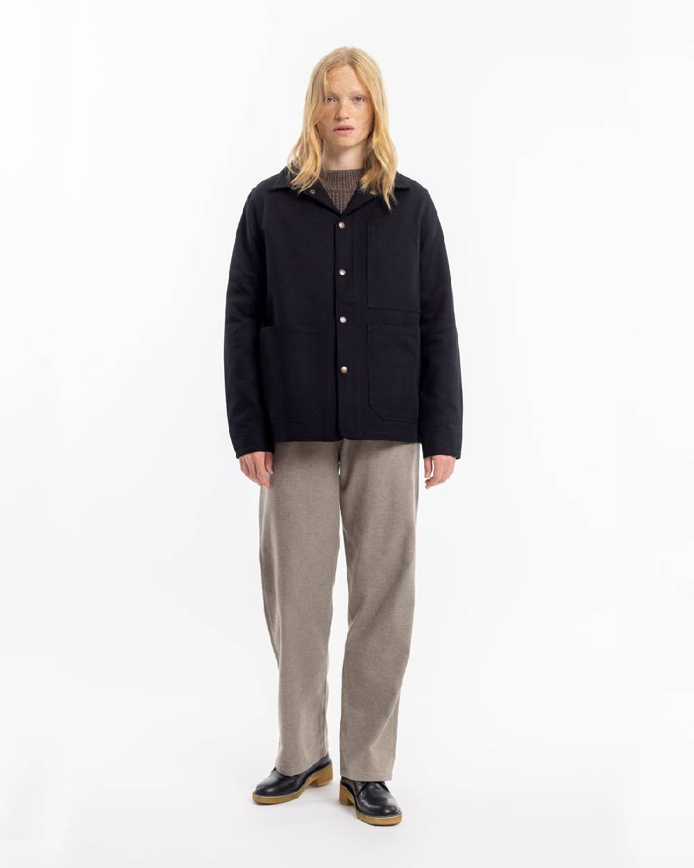 Rotholz Leichte Jacke Bio Baumwolle - Schwarz Kostenloser Versand