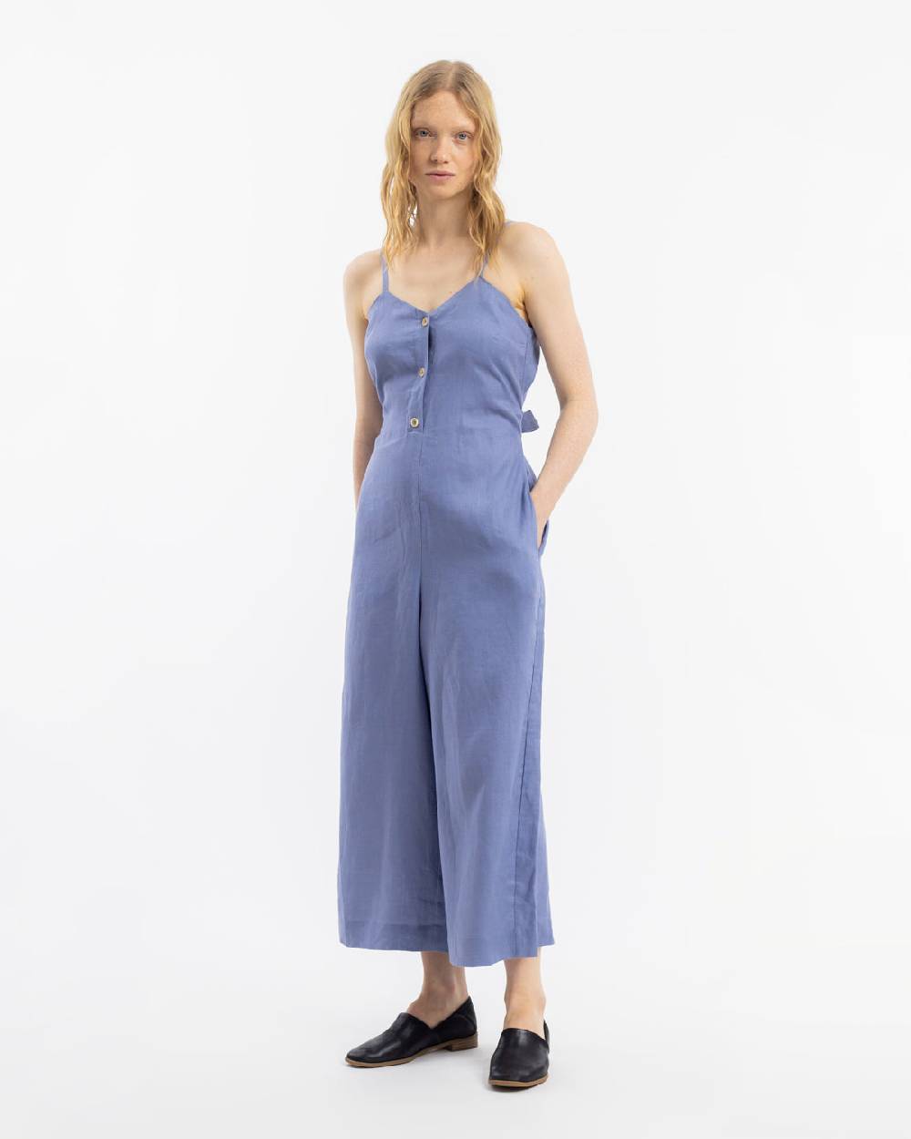 Rotholz Jumpsuit Leinen Mix - Hellblau Limitierter Zeitrabatt