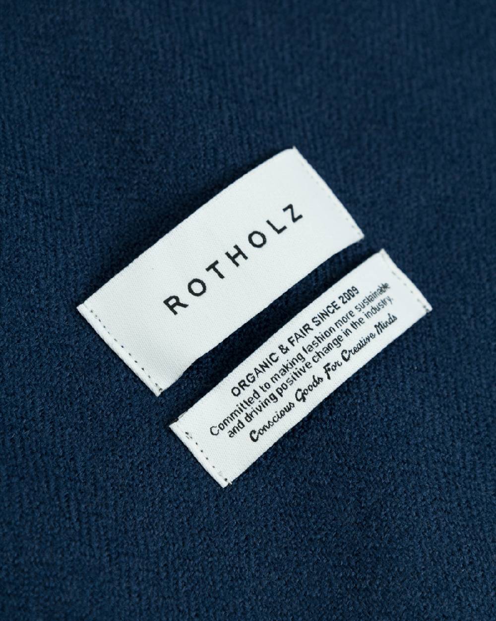 Rotholz Gewebter Schal Merinowolle - Blau Rabatt