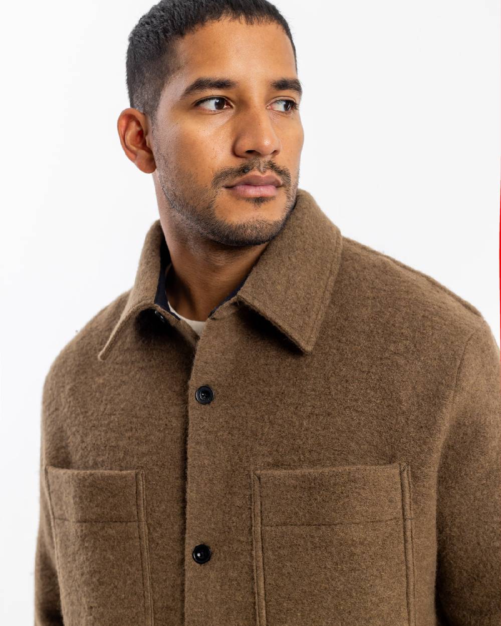 Rotholz Overshirt Bio Wollmischung - Braun Neueste Mode