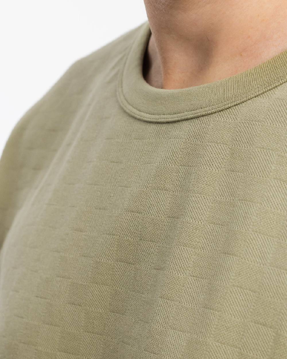 Rotholz Strukturiertes T-Shirt Bio Baumwolle - Grün Online Outlet