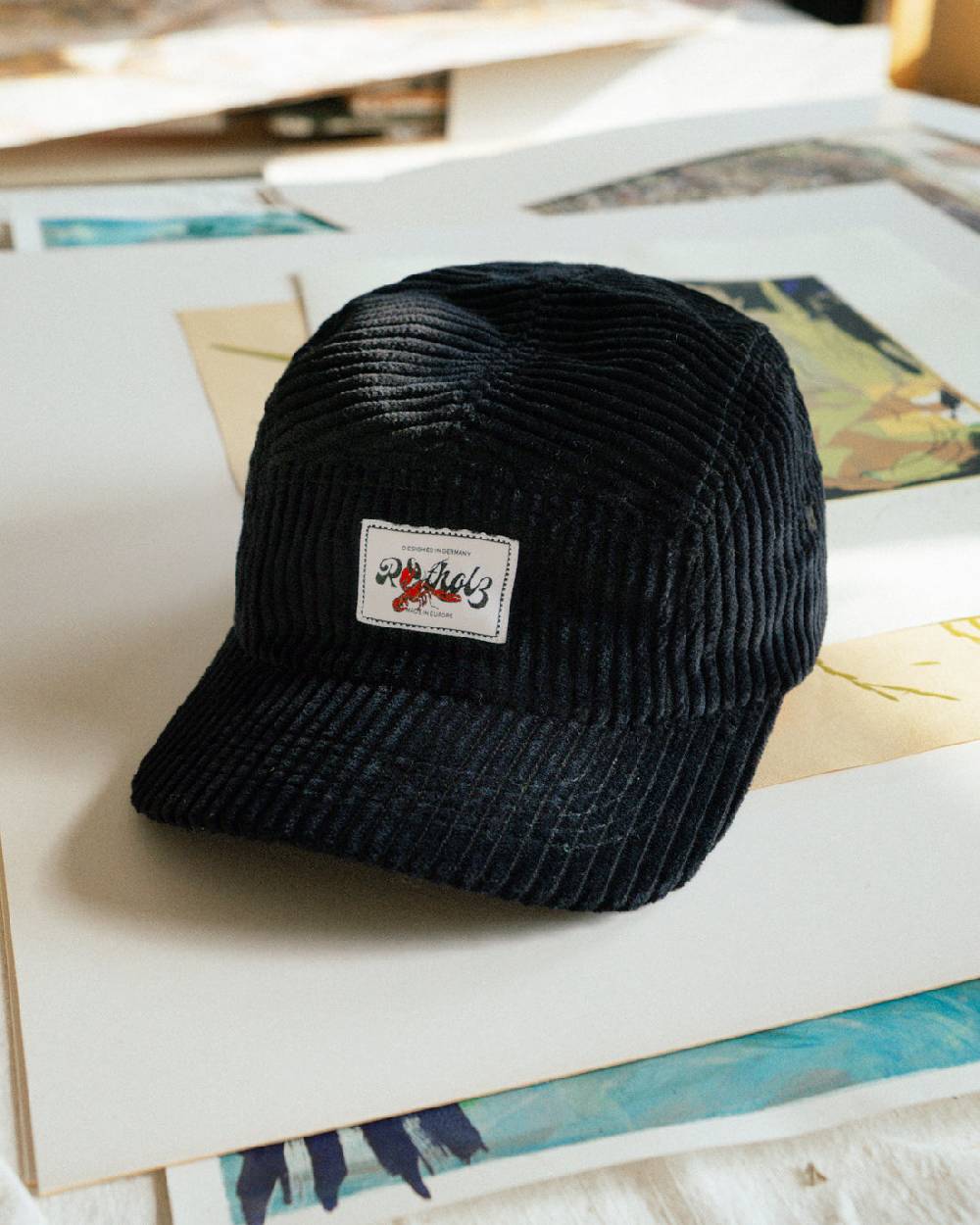 Rotholz Cord 5-Panel Bio Baumwolle - Schwarz Kauf eins, bekomm eins gratis