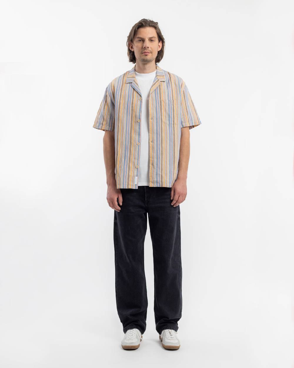 Rotholz Bowling Shirt Leinen Mix - Gestreift Bis zu 60% Rabatt