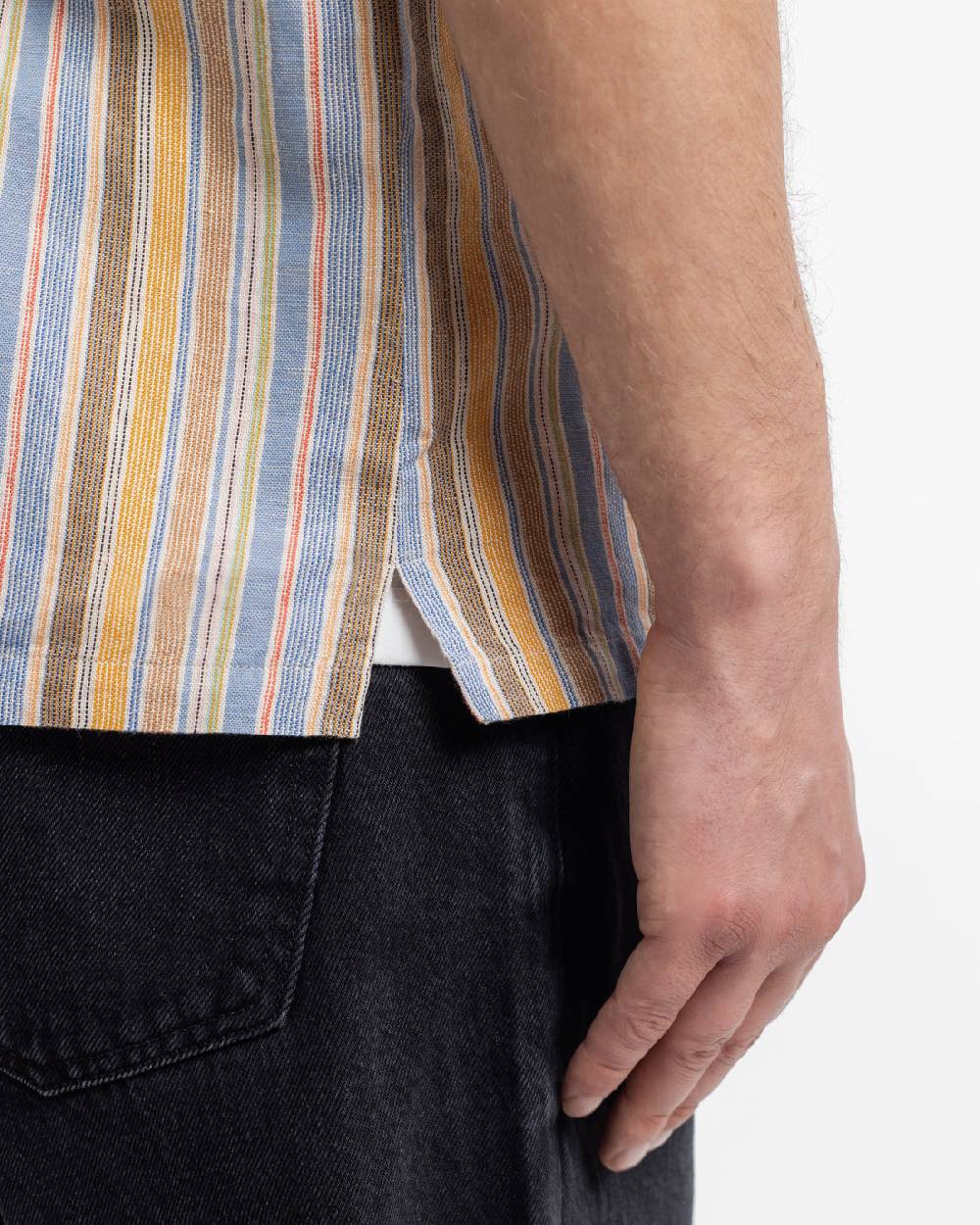 Rotholz Bowling Shirt Leinen Mix - Gestreift Bis zu 60% Rabatt