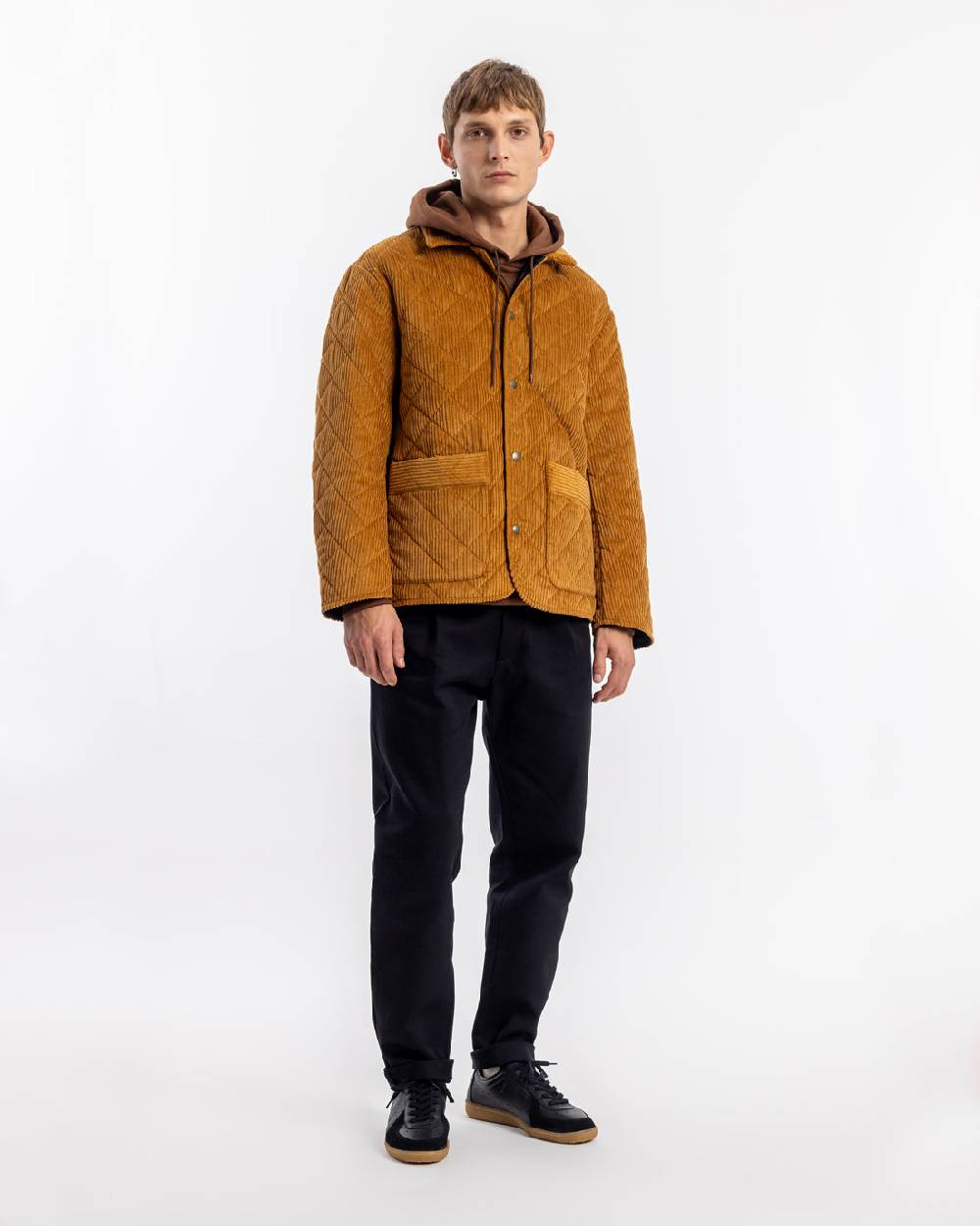 Rotholz Gesteppte Cord Jacke - Toffee Nur für heute