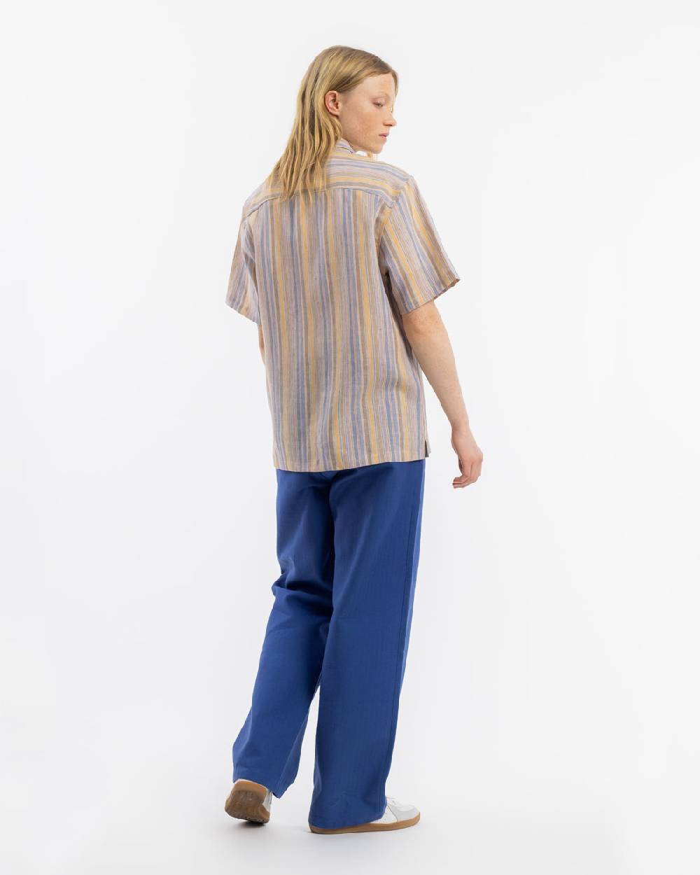 Rotholz Bowling Shirt Leinen Mix - Gestreift Begrenztes Angebot