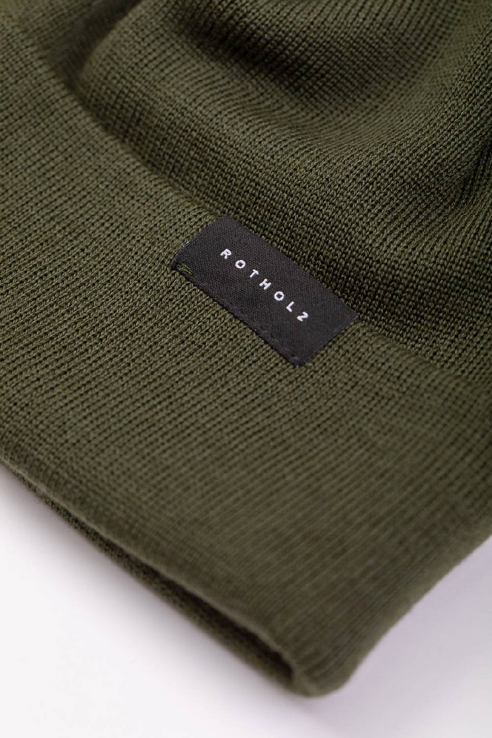 Rotholz Kurze Mütze Merino Fein - Olive Weihnachtsangebot