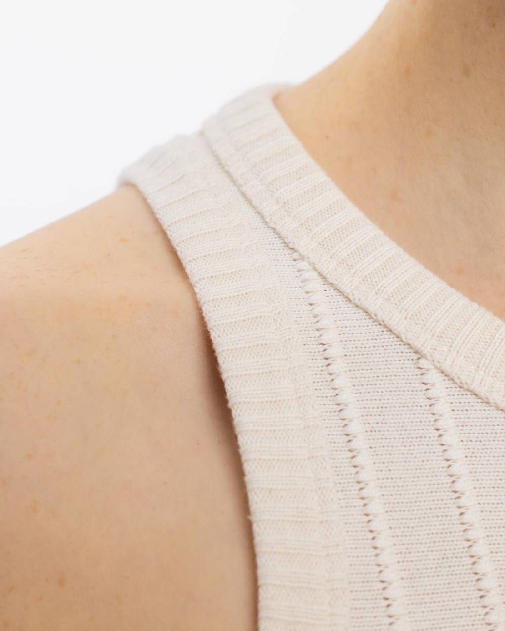 Rotholz Strick Kleid Bio Baumwolle - Creme Vatertagsangebot