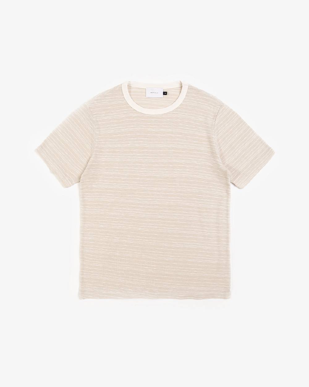 Rotholz Gestreiftes T-Shirt Creme Räumungsverkauf