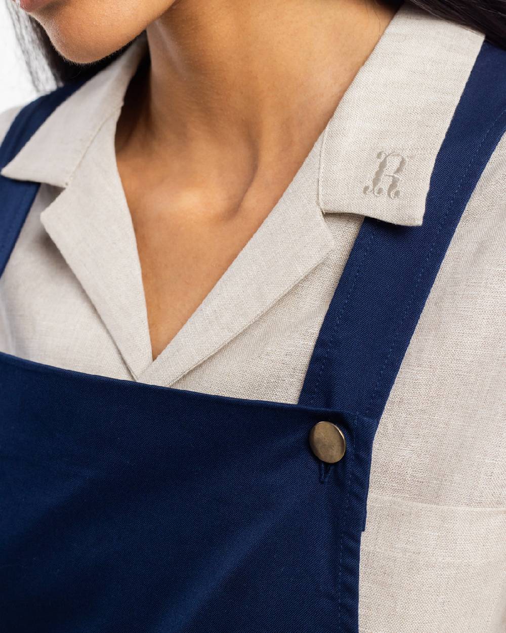 Rotholz Latzkleid aus Bio Canvas - Blau Kauf eins, bekomm eins gratis