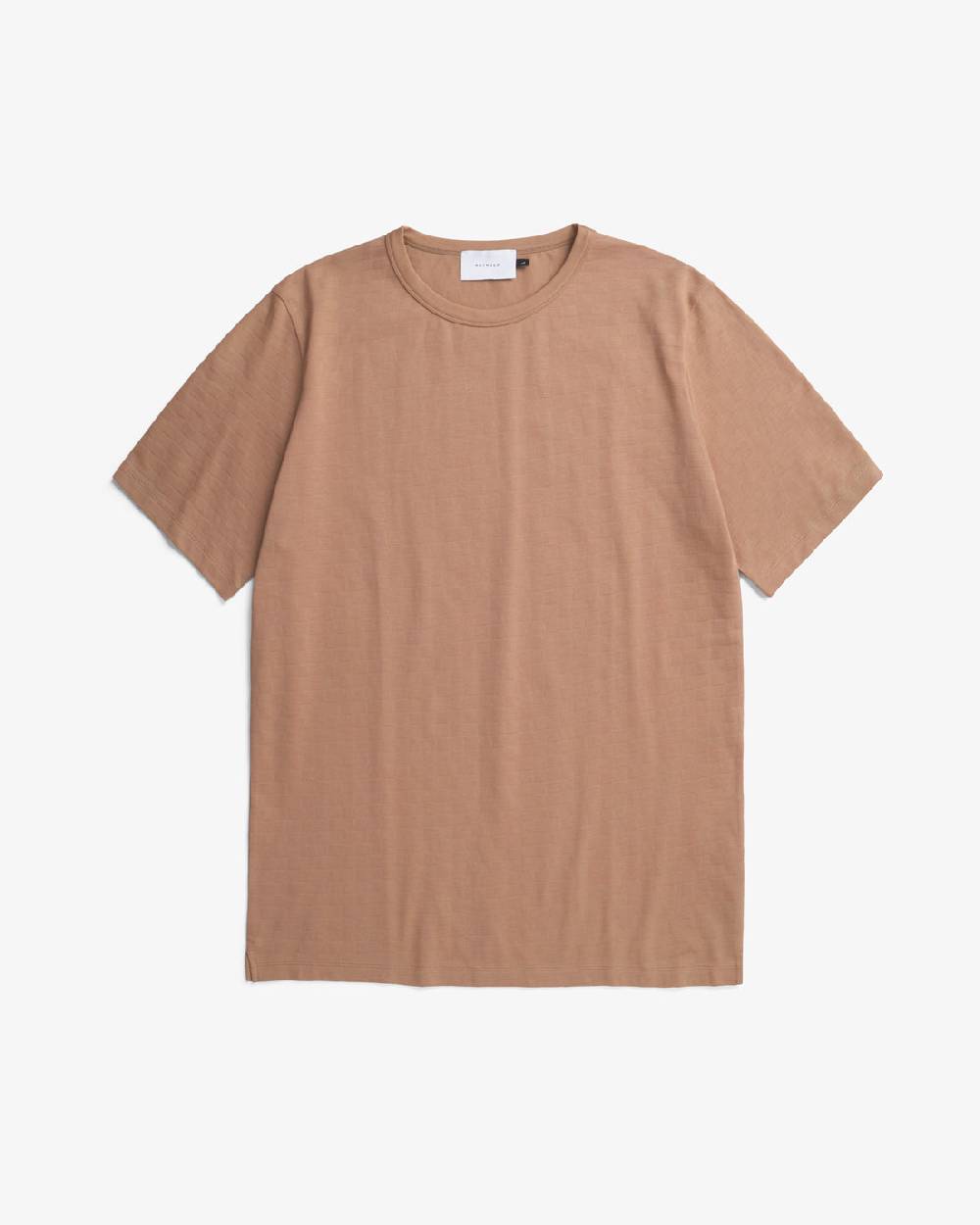 Rotholz Strukturiertes T-Shirt Bio Baumwolle - Karamell Tiefpreis