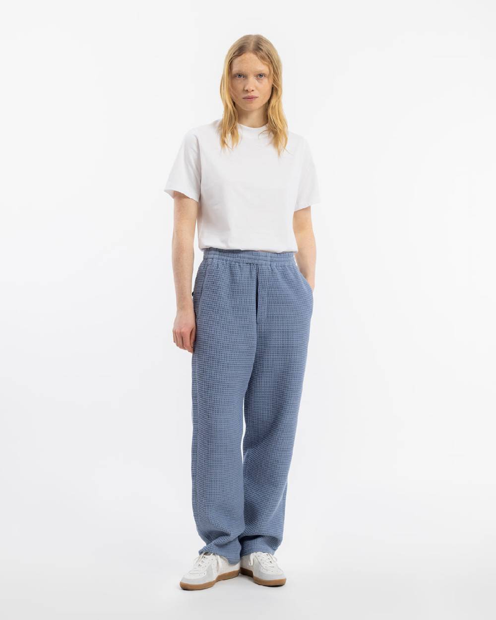 Rotholz Weite Hose Waffle Cotton - Hellblau Kostenlose Rückgabe