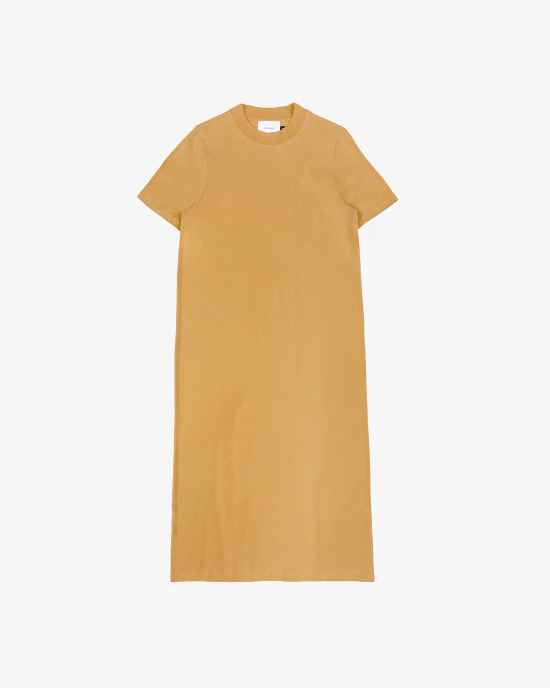 Rotholz T-Shirt Kleid aus Bio-Baumwolle Senfgelb Bis zu 50% Rabatt