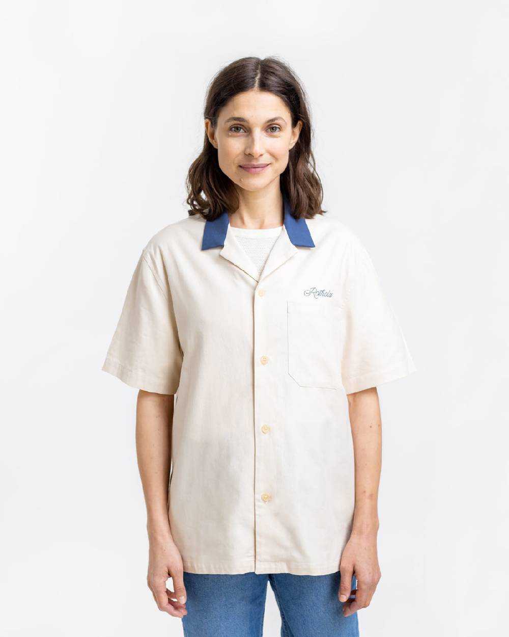 Rotholz Bowling Hemd mit Kontrastkragen Off-White Bis zu 65% Rabatt