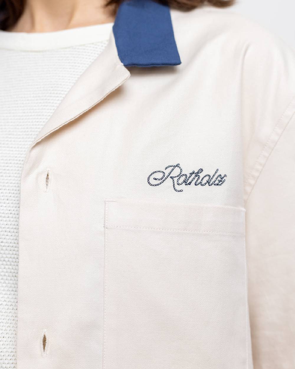 Rotholz Bowling Hemd mit Kontrastkragen Off-White Bis zu 65% Rabatt