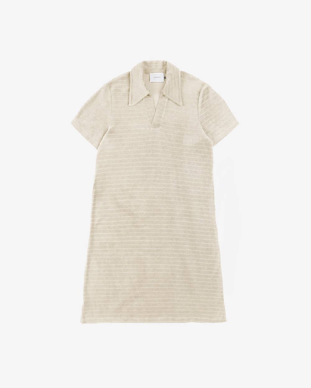 Rotholz Polo Kleid aus Bio Frottee Creme Nur noch ein Tag übrig