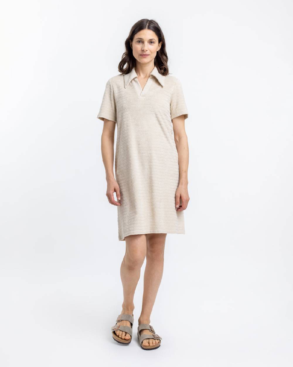 Rotholz Polo Kleid aus Bio Frottee Creme Nur noch ein Tag übrig