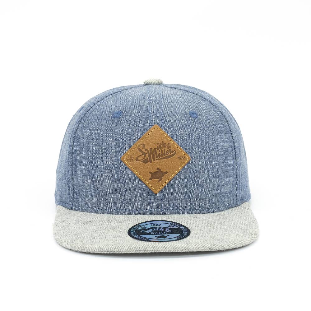 Smith & Miller Autumn Glory Unisex Snapback Cap, denim - grey Meist gekauft