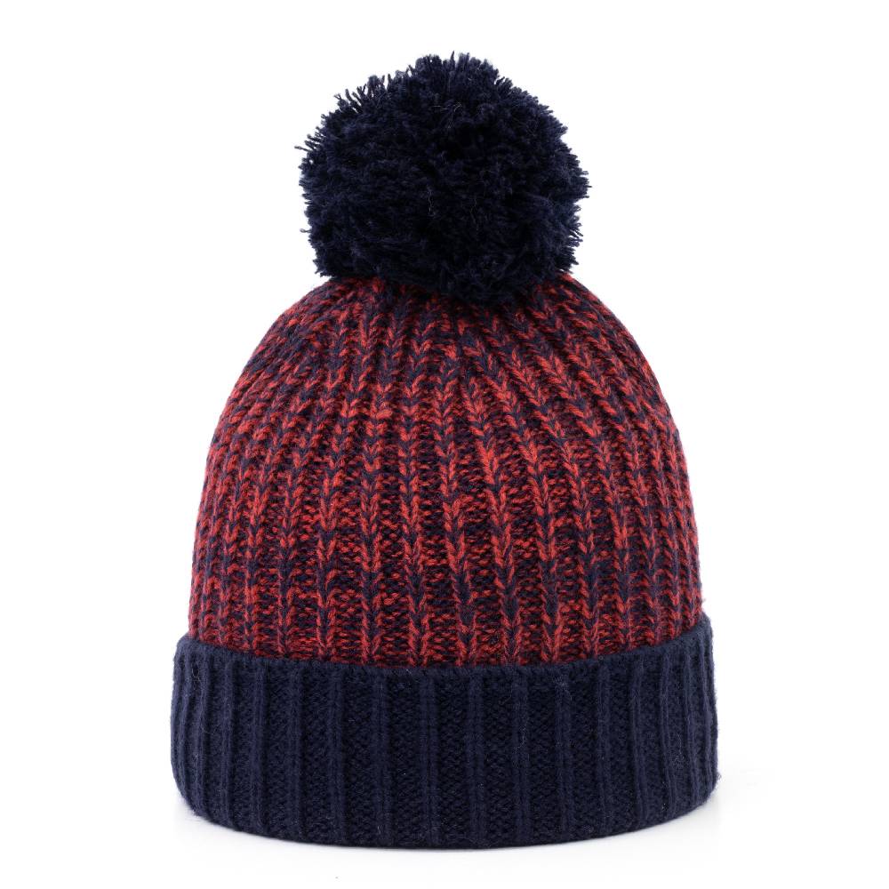 Smith & Miller Iver Beanie, navy/red 50% Rabatt mit kostenlosem Versand
